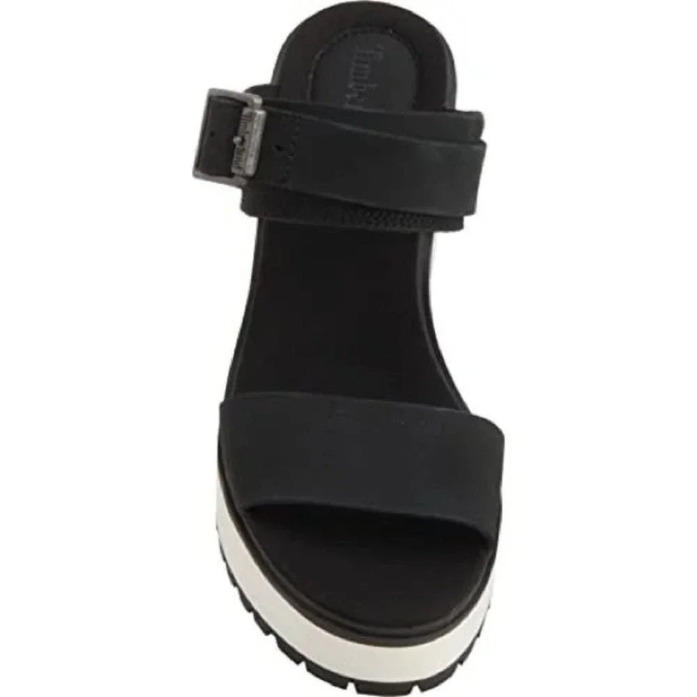Timberland New Size‎ 9M Koralyn Sporty Wedge Sandals in Nubuck Black